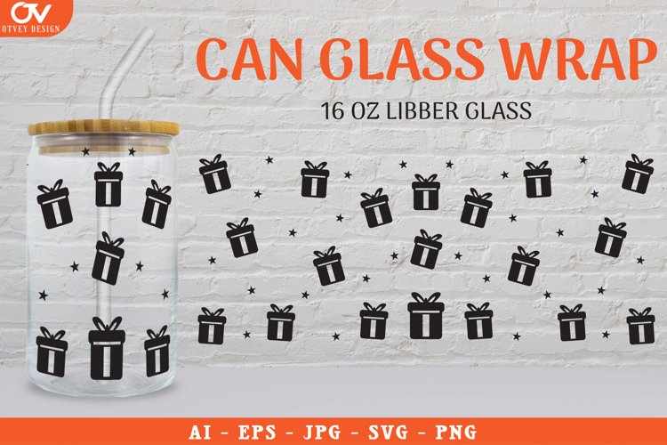 Christmas Libbey Beer Glass Can Wrap SVG Bundle 3 - CraftNest - Digital Crafting and Art