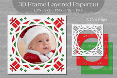 Christmas 3D Frame Layered Papercut Clipart Bundle - CraftNest - Digital Crafting and Art