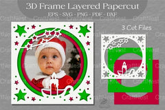 Christmas 3D Frame Layered SVG Bundle - CraftNest - Digital Crafting and Art