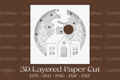 Christmas 3D Shadow Box SVG Bundle for Cricut - CraftNest - Digital Crafting and Art