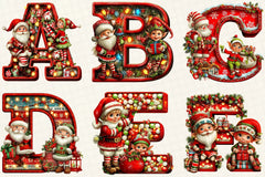 Christmas Alphabet & Letters Clipart Bundle - CraftNest - Digital Crafting and Art