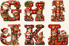 Christmas Alphabet & Letters Clipart Bundle - CraftNest - Digital Crafting and Art