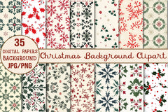 Christmas Background Clipart Bundle - CraftNest - Digital Crafting and Art