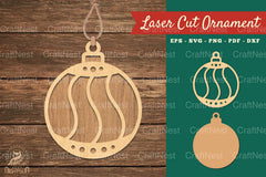 Christmas Ball Laser Cut Ornament SVG Bundle - CraftNest - Digital Crafting and Art