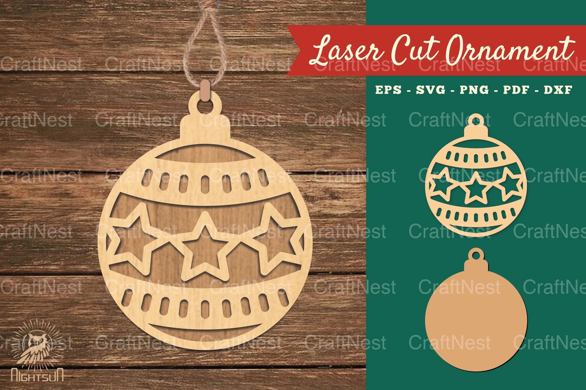 Christmas Ball Laser Cut Ornament Clipart Bundle - CraftNest - Digital Crafting and Art