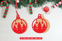 Christmas Ball Lasercut SVG Bundle - CraftNest - Digital Crafting and Art