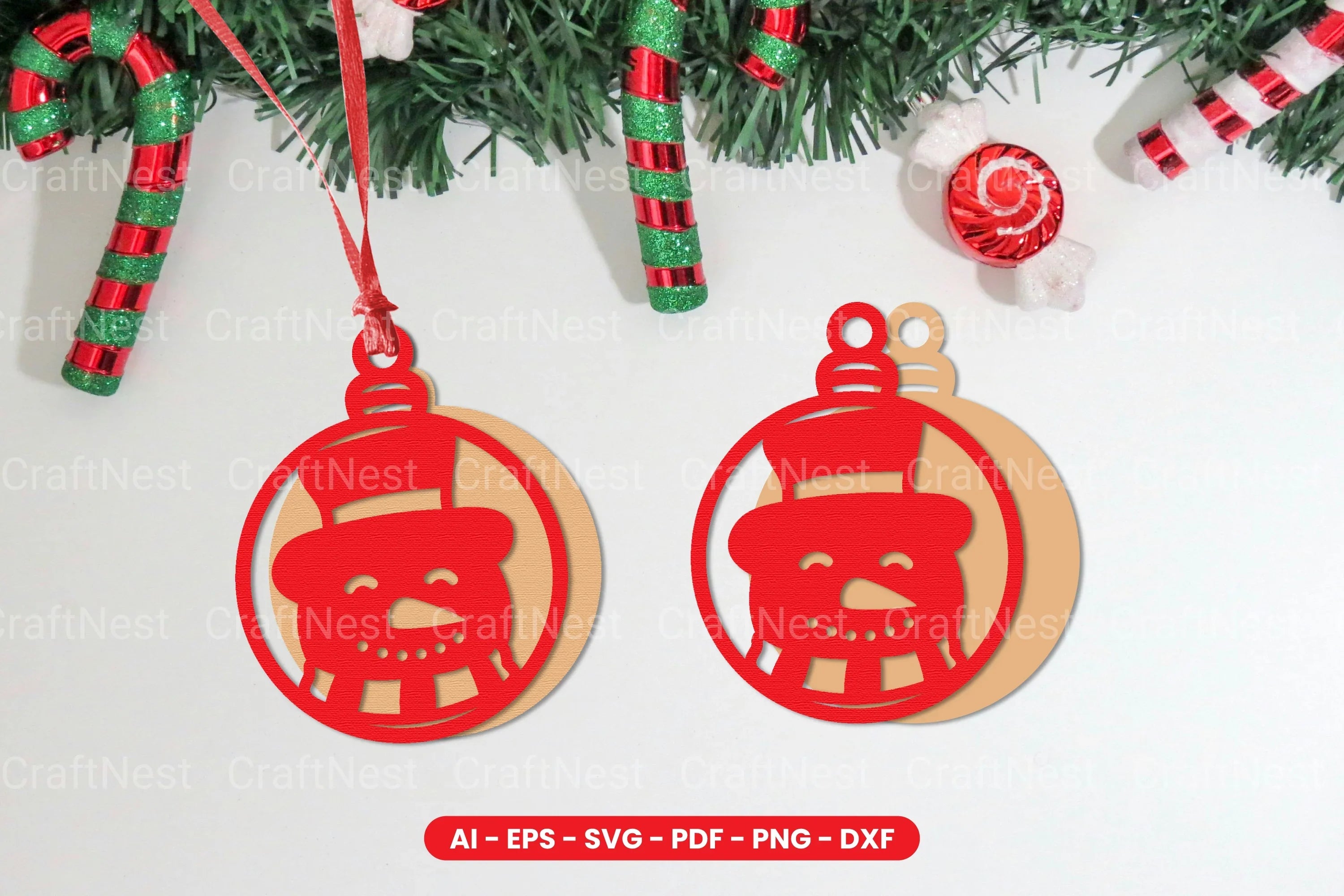 Christmas Ball Lasercut SVG Bundle - CraftNest - Digital Crafting and Art