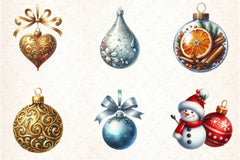 Christmas Balls Ornaments Clipart Bundle - CraftNest - Digital Crafting and Art