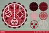 Christmas Bauble Mandala 3D Layered Papercut Clipart Bundle