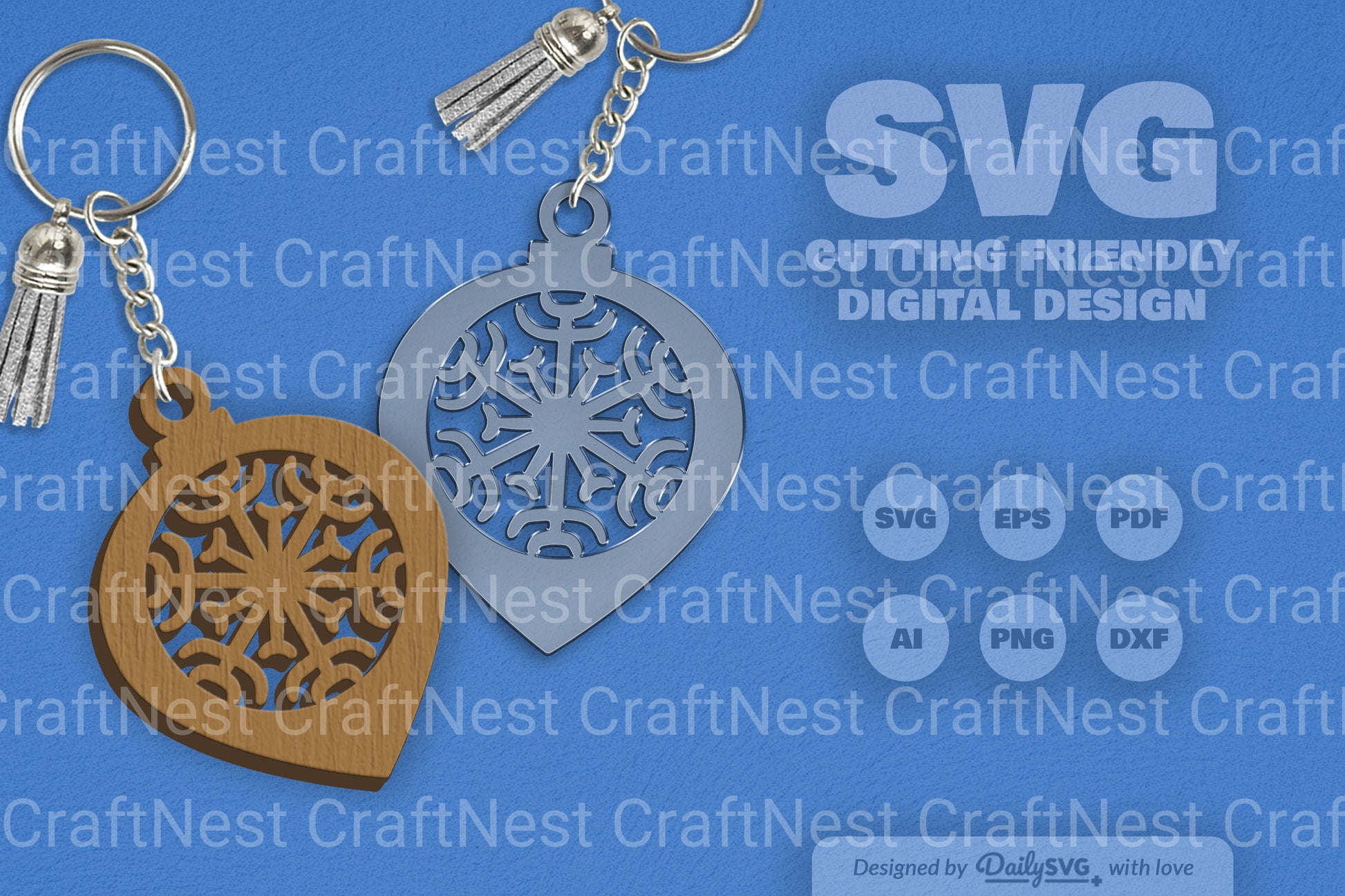 Christmas Bauble Snowflakes SVG Bundle 6 - CraftNest - Digital Crafting and Art