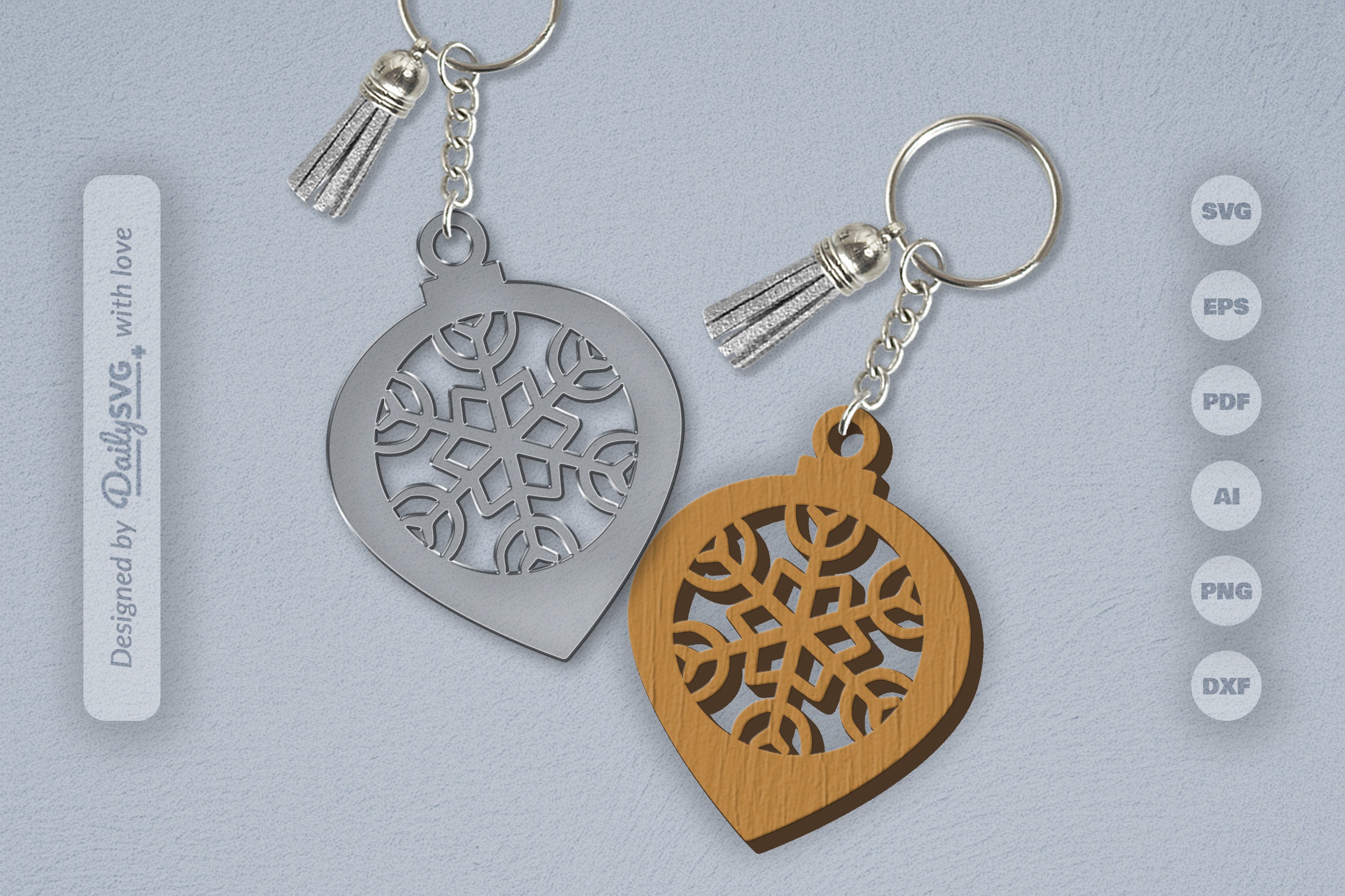 Christmas Bauble Snowflakes SVG Bundle 2