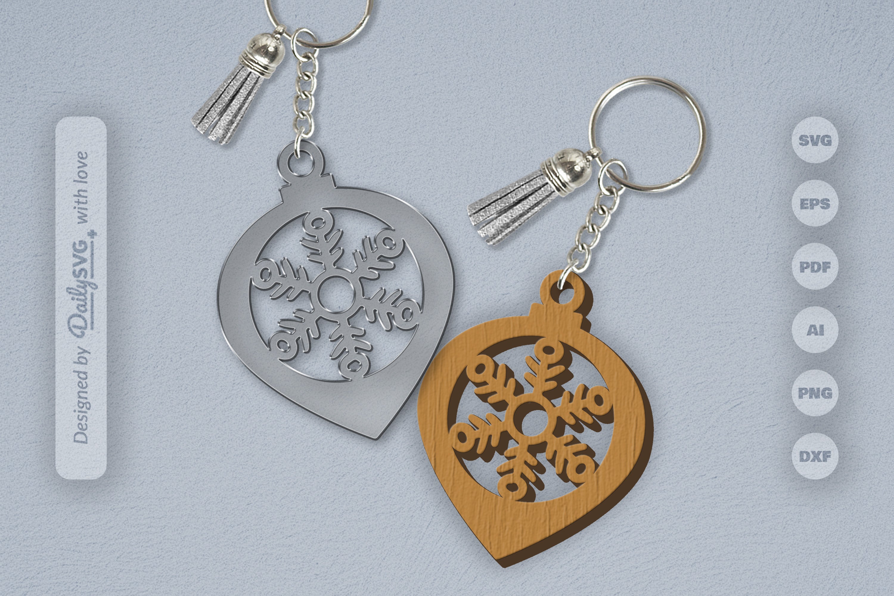 Christmas Bauble Snowflakes SVG Bundle 1