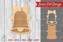 Christmas Bell Laser Cut Decoration Clipart Bundle - CraftNest - Digital Crafting and Art