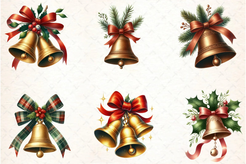 Christmas Bells Clipart Bundle - CraftNest - Digital Crafting and Art