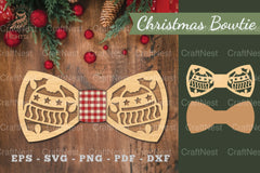 Christmas Bowtie Laser Cut Clipart Bundle - CraftNest - Digital Crafting and Art