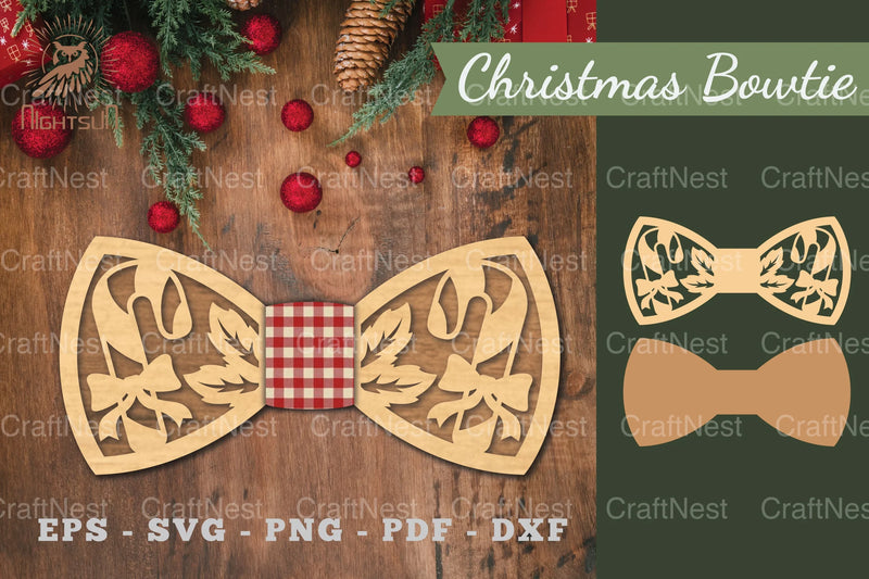 Christmas Bowtie Laser Cut SVG Bundle - CraftNest - Digital Crafting and Art