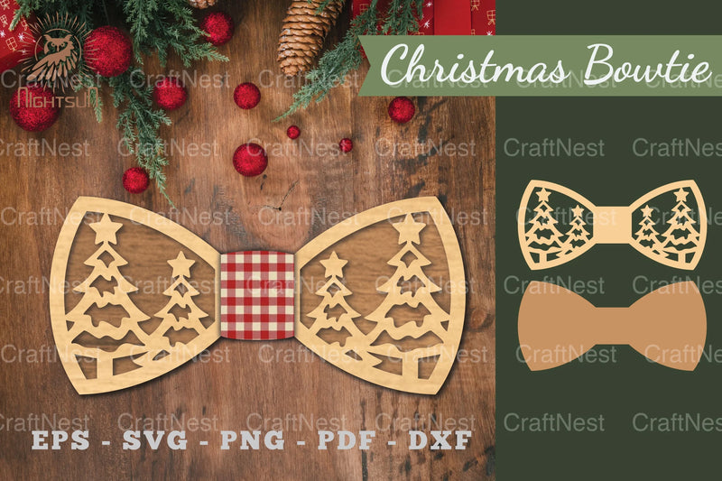 Christmas Bowtie Laser Cut Clipart Bundle - CraftNest - Digital Crafting and Art