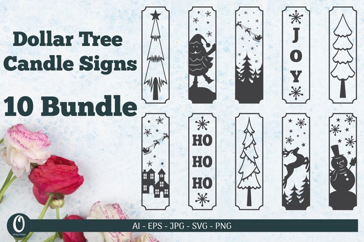 Christmas Candle Design SVG Bundle - CraftNest - Digital Crafting and Art