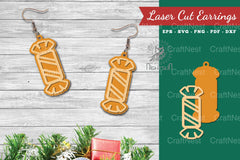 Christmas Candy Laser Cut Earrings SVG Bundle - CraftNest - Digital Crafting and Art