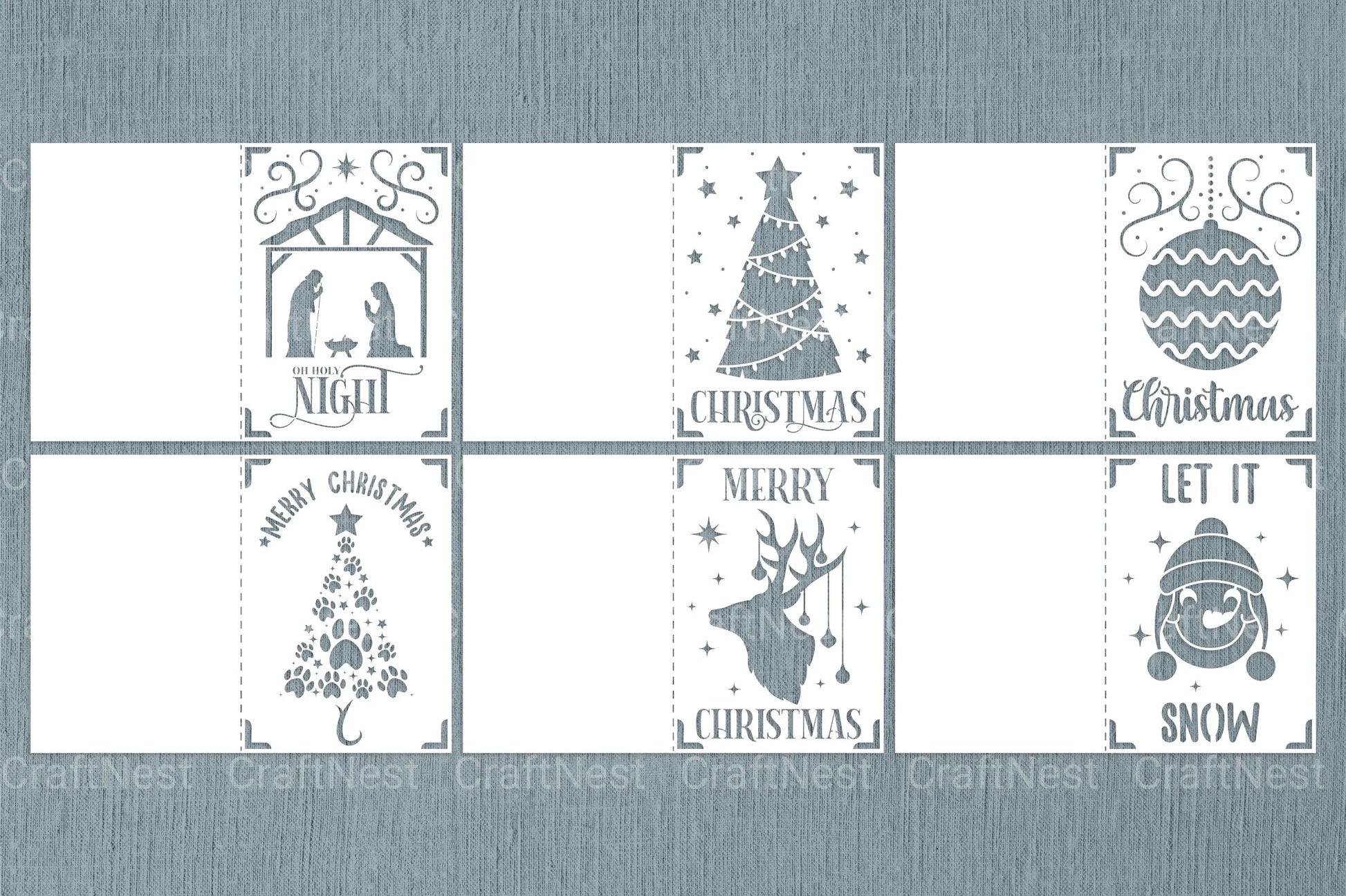 Christmas Card Papercut SVG Bundle - CraftNest - Digital Crafting and Art