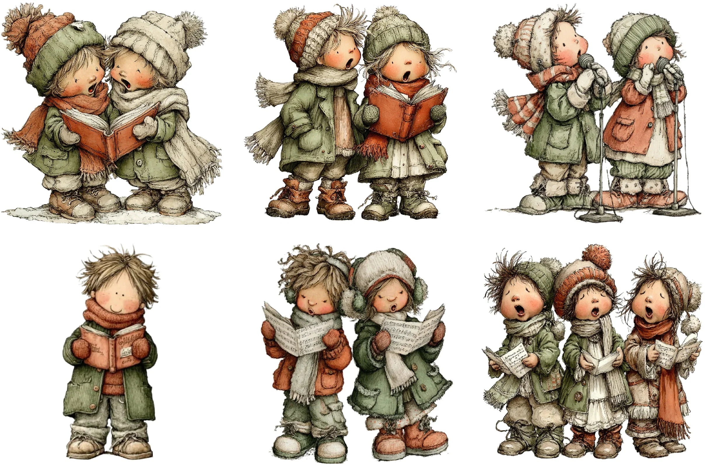 Christmas Carol Clipart Bundle - CraftNest - Digital Crafting and Art
