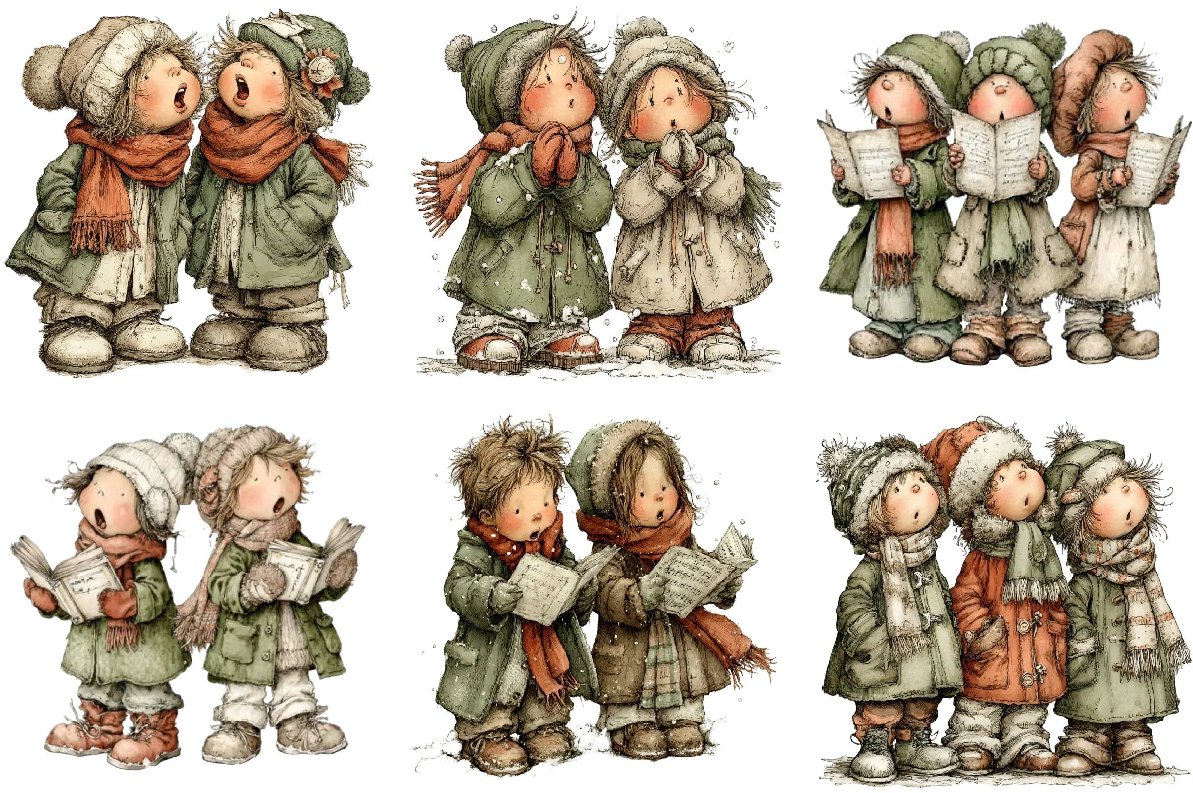 Christmas Carol Clipart Bundle - CraftNest - Digital Crafting and Art
