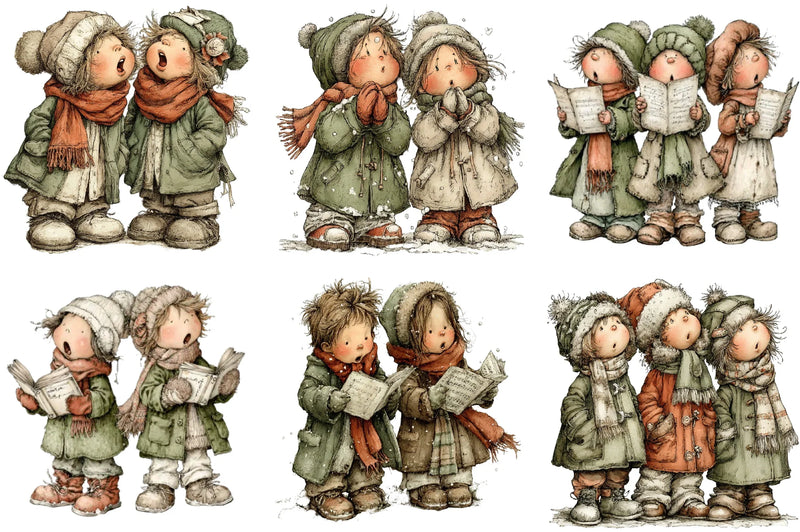 Christmas Carol Clipart Bundle - CraftNest - Digital Crafting and Art