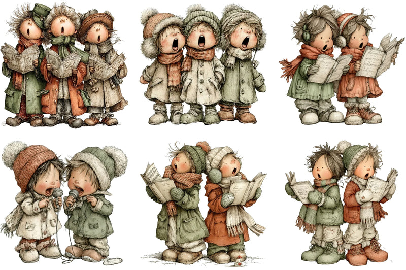 Christmas Carol Clipart Bundle - CraftNest - Digital Crafting and Art