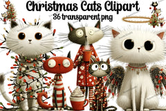 Christmas Cats Clipart Bundle - CraftNest - Digital Crafting and Art