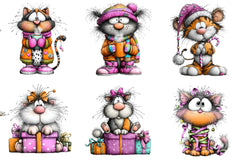 Christmas Cats Clipart Bundle - CraftNest - Digital Crafting and Art