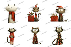 Christmas Cats Clipart Bundle - CraftNest - Digital Crafting and Art