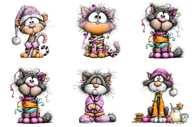 Christmas Cats Clipart Bundle - CraftNest - Digital Crafting and Art