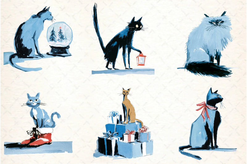 Christmas Cats Holiday Clipart Bundle - CraftNest - Digital Crafting and Art