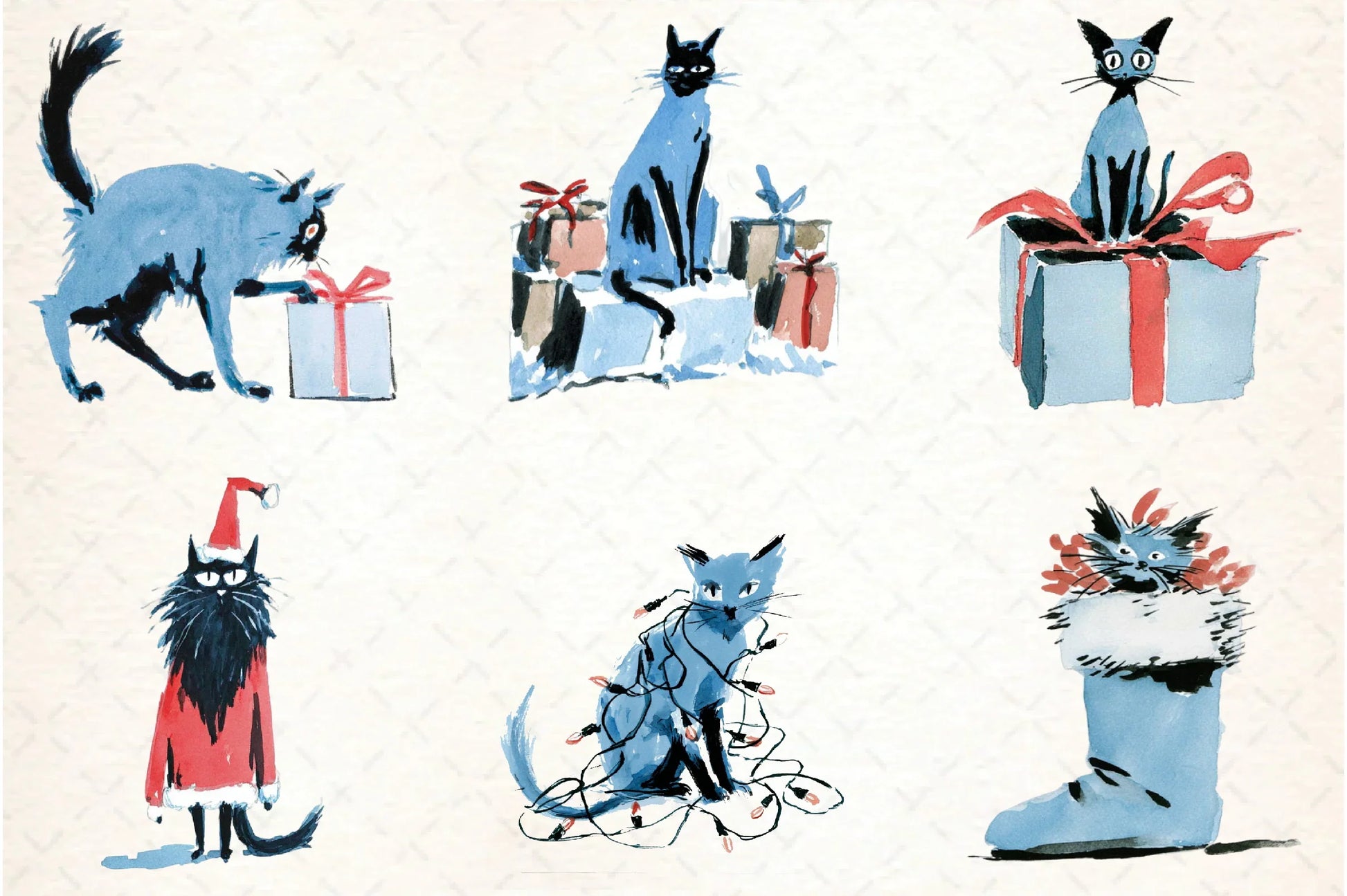 Christmas Cats Holiday Clipart Bundle - CraftNest - Digital Crafting and Art