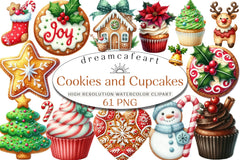 Christmas Cookies & Cupcakes Clipart Bundle - CraftNest - Digital Crafting and Art