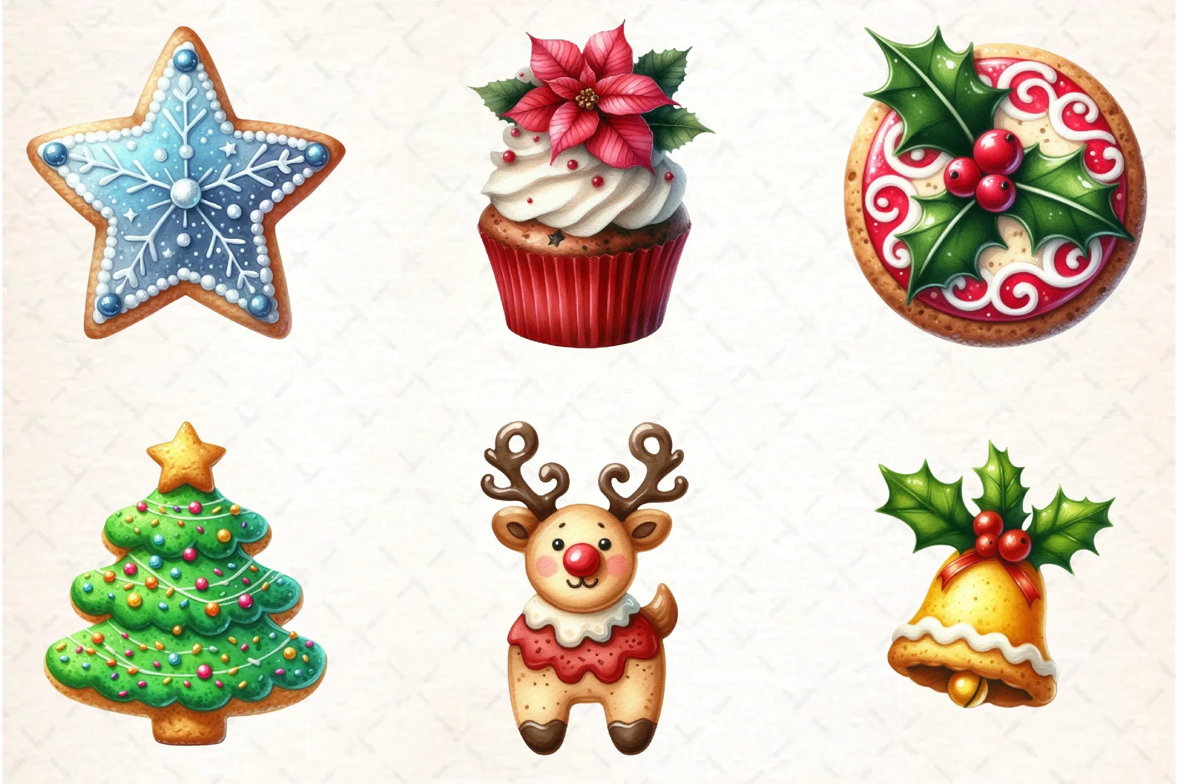 Christmas Cookies & Cupcakes Clipart Bundle - CraftNest - Digital Crafting and Art