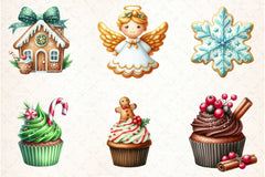 Christmas Cookies & Cupcakes Clipart Bundle - CraftNest - Digital Crafting and Art