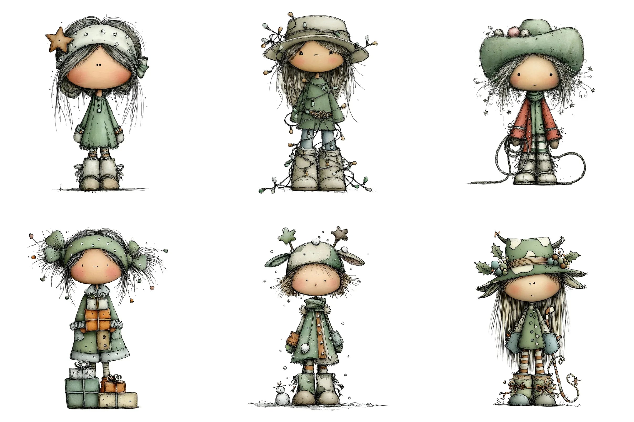 Christmas Cowgirl Nutcracker Clipart Bundle - CraftNest - Digital Crafting and Art