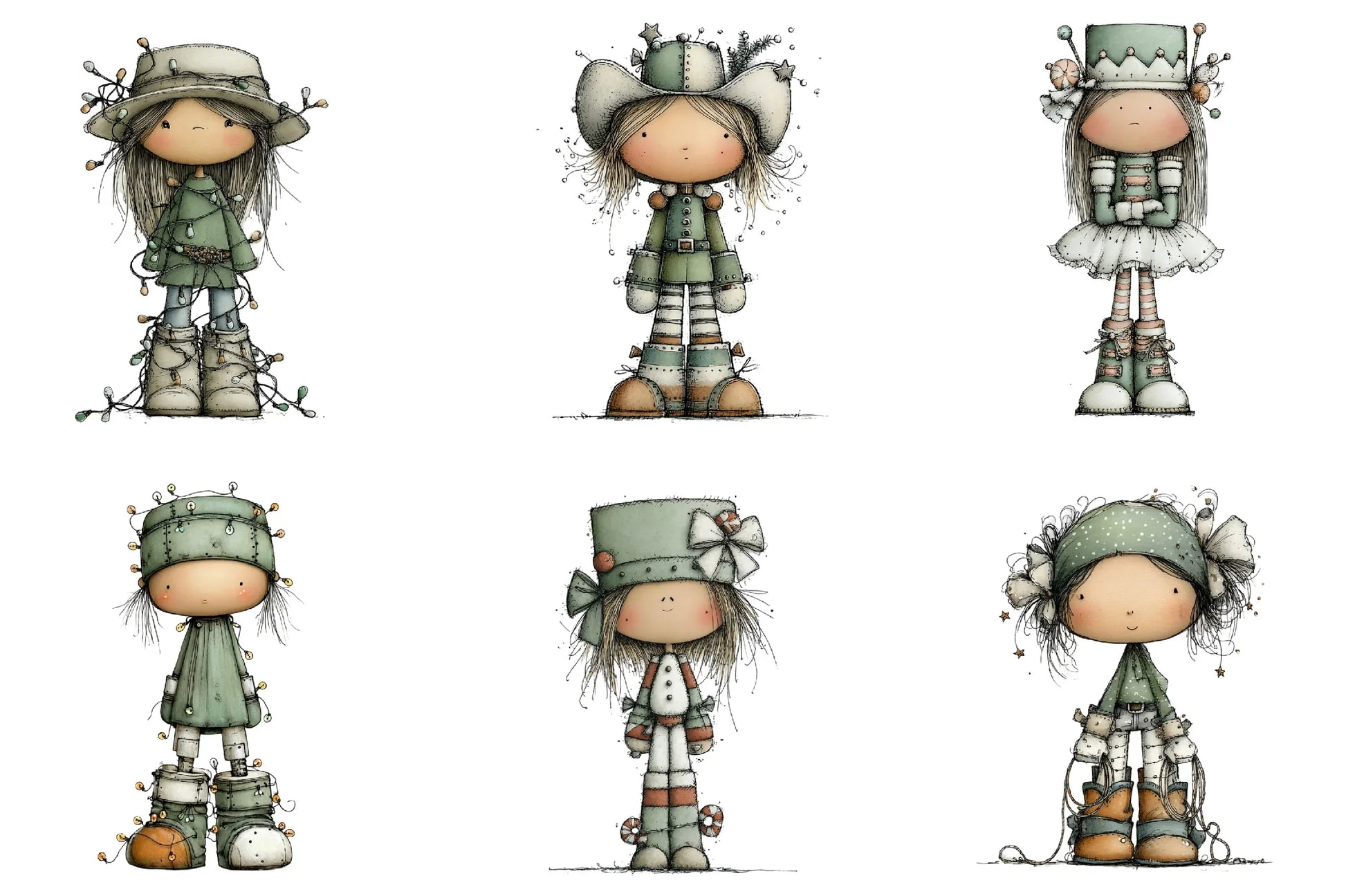 Christmas Cowgirl Nutcracker Clipart Bundle - CraftNest - Digital Crafting and Art