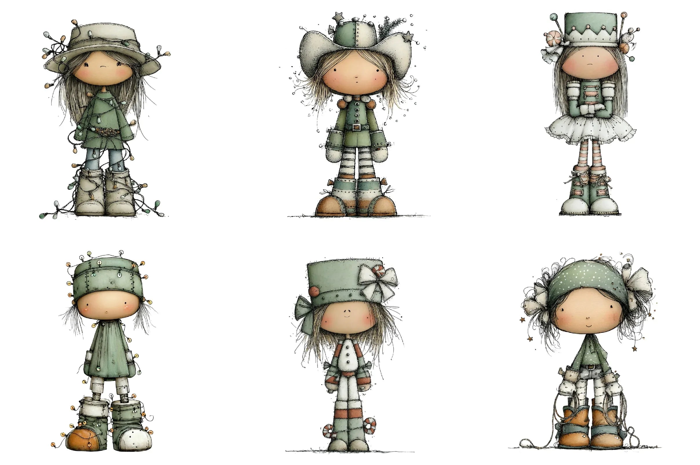 Christmas Cowgirl Nutcracker Clipart Bundle - CraftNest - Digital Crafting and Art
