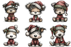 Christmas Cute Dog Clipart Bundle - CraftNest - Digital Crafting and Art