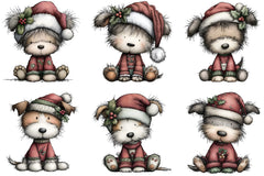 Christmas Cute Dog Clipart Bundle - CraftNest - Digital Crafting and Art