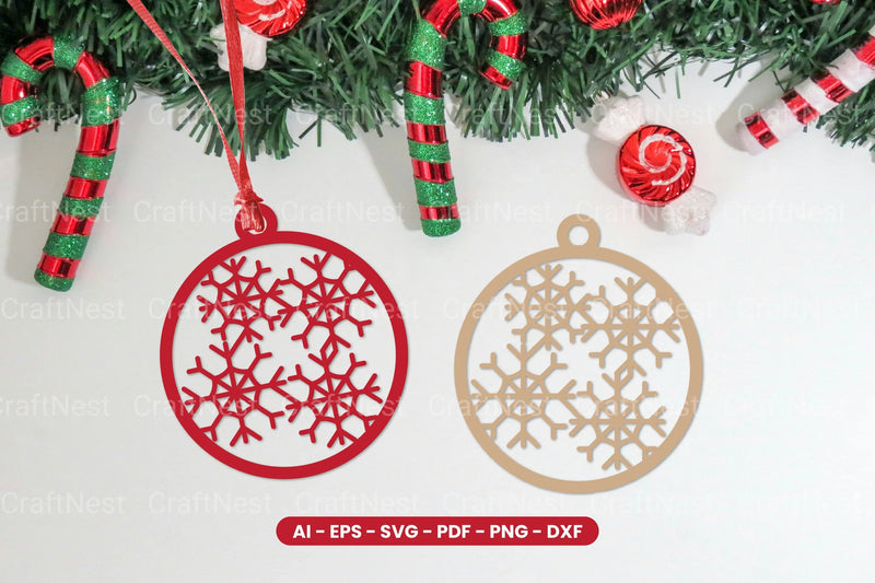 Christmas Decoration Ball Laser Cut SVG Bundle - CraftNest - Digital Crafting and Art
