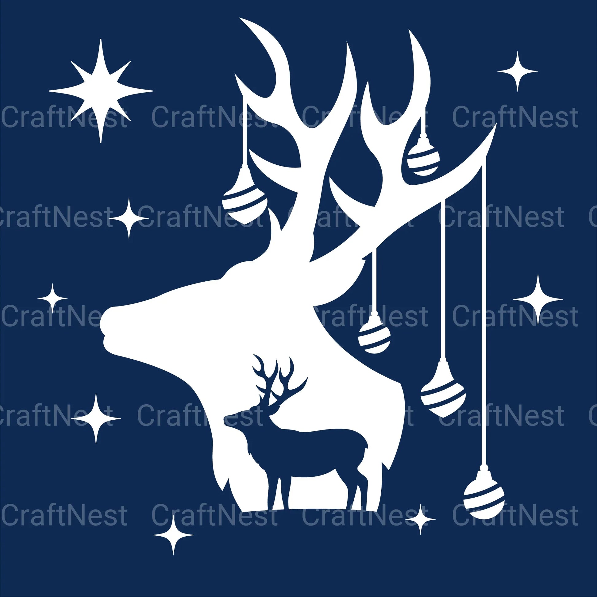 Christmas Deer 3D Layered Papercut Clipart Bundle - CraftNest - Digital Crafting and Art