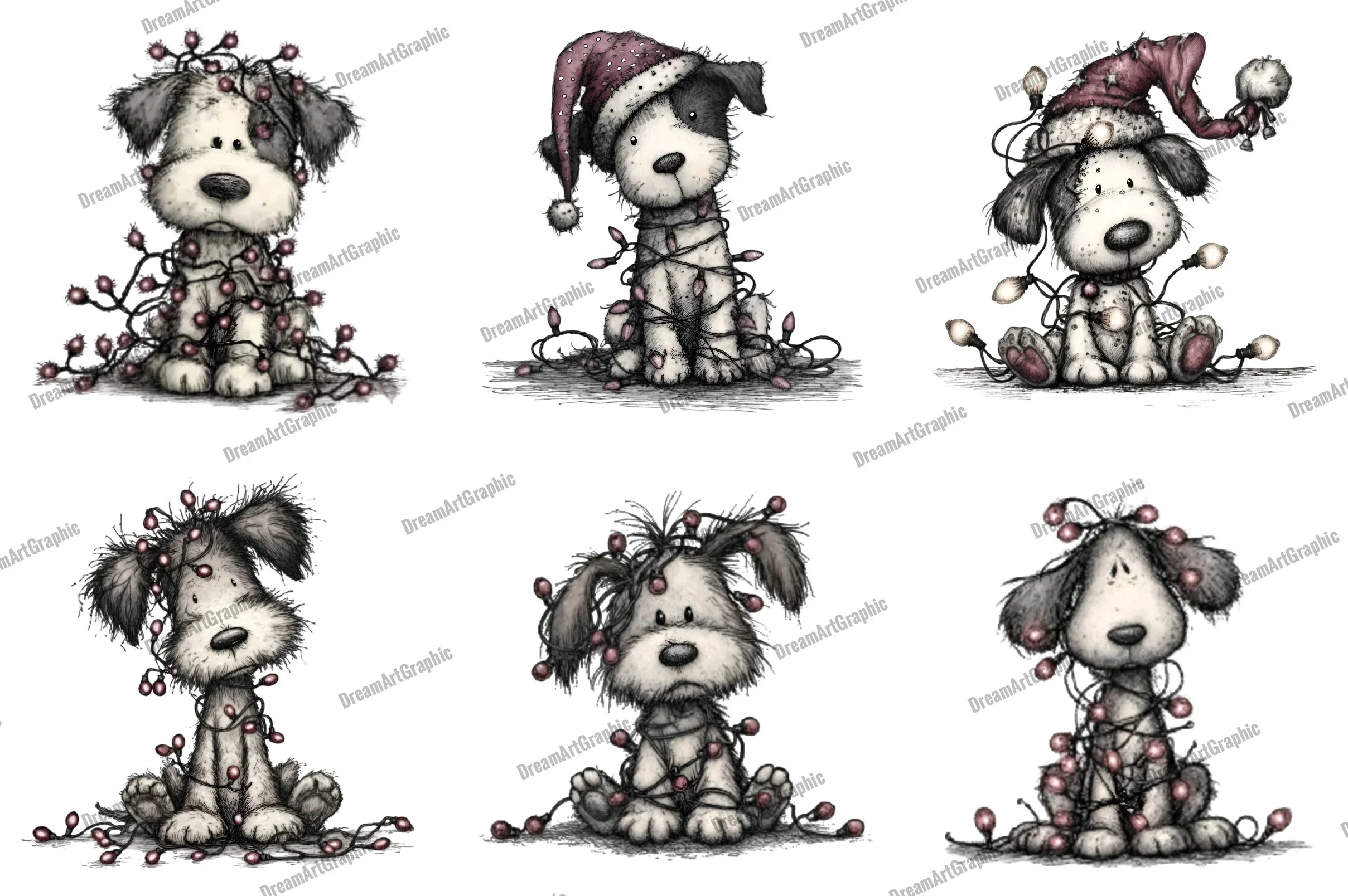 Christmas Dog Clipart Bundle - CraftNest - Digital Crafting and Art