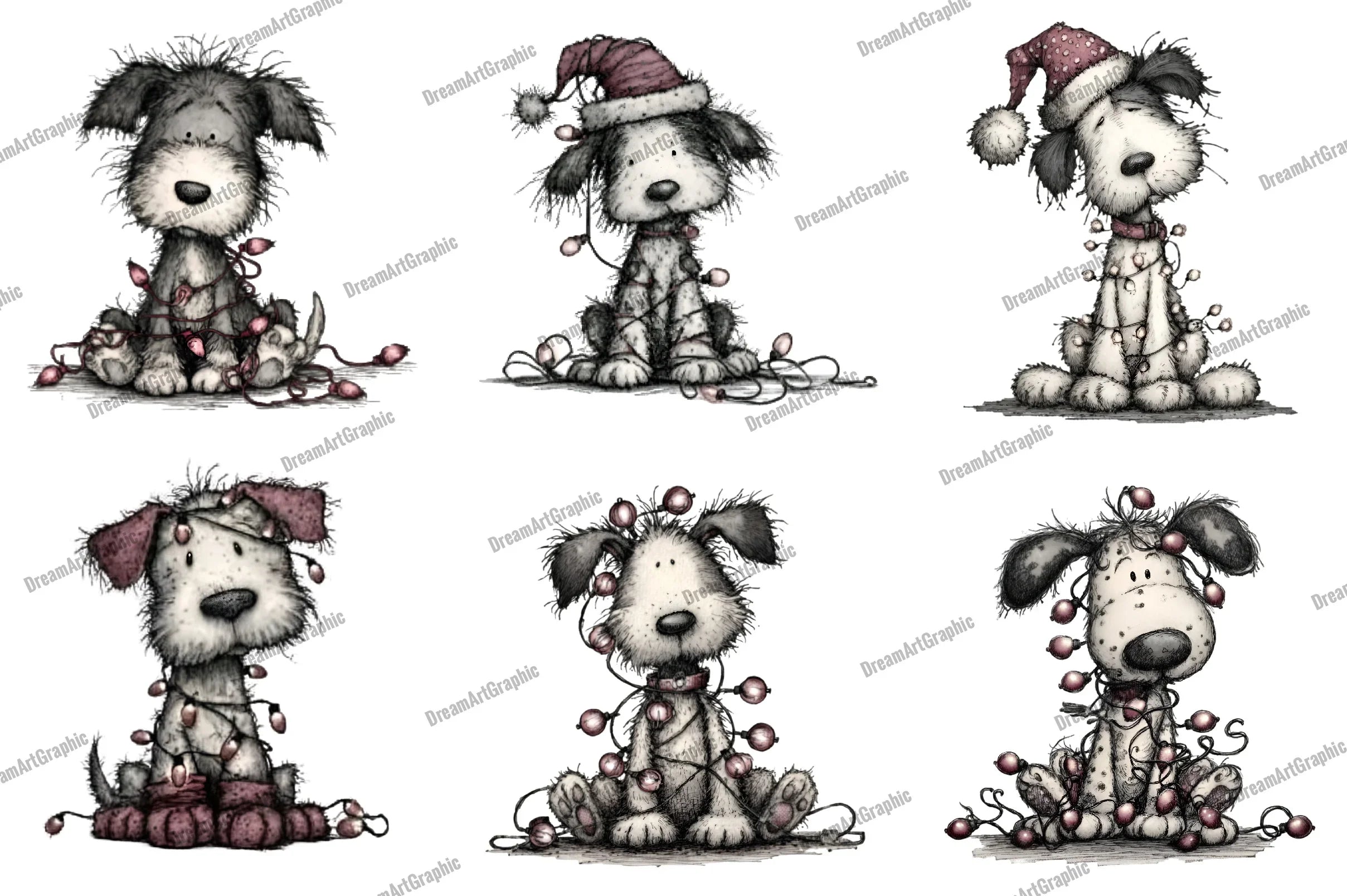 Christmas Dog Clipart Bundle - CraftNest - Digital Crafting and Art