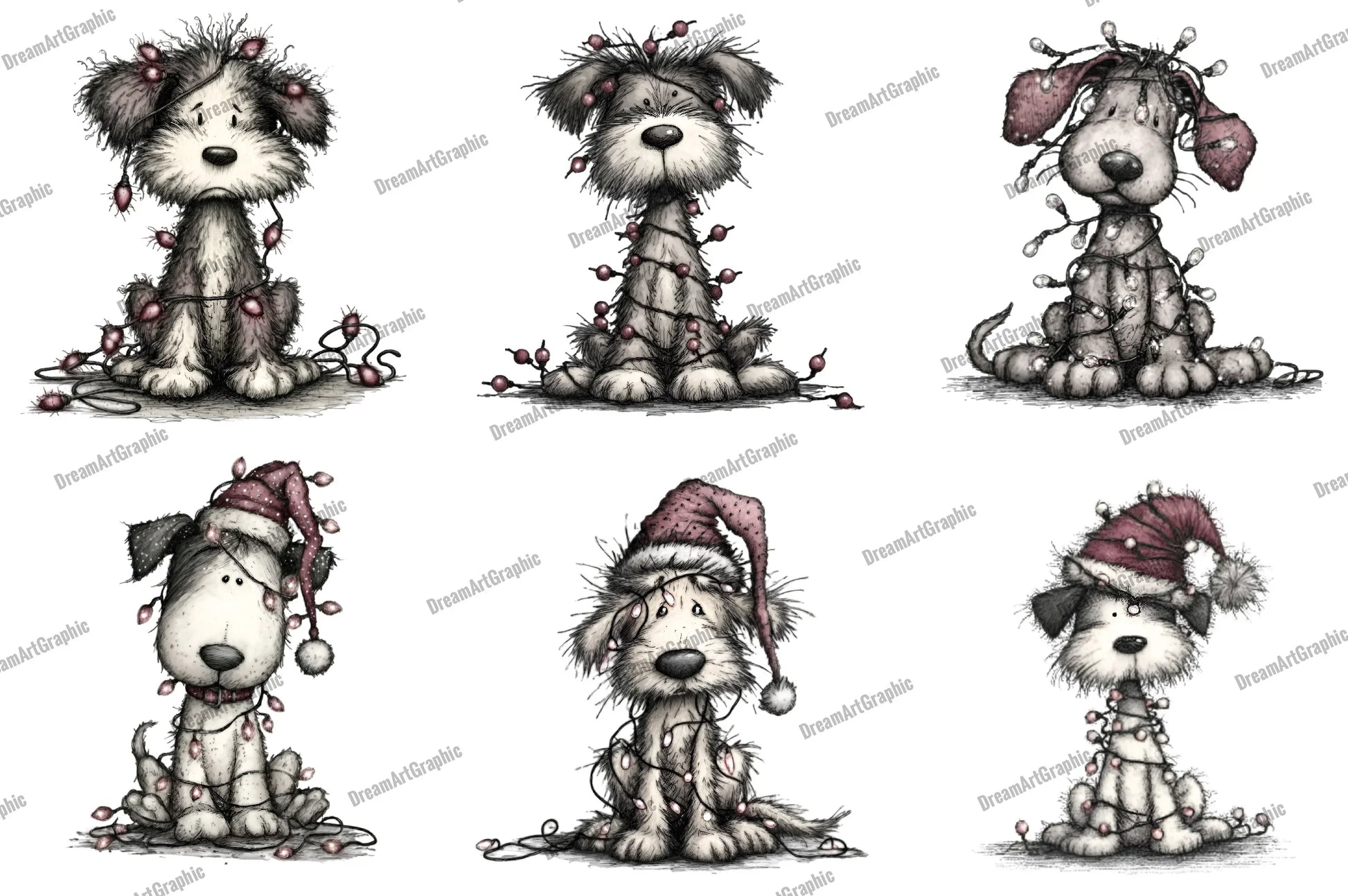 Christmas Dog Clipart Bundle - CraftNest - Digital Crafting and Art