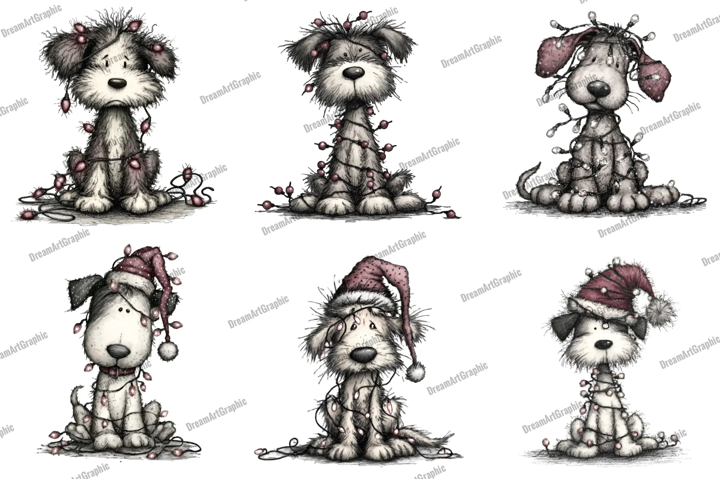 Christmas Dog Clipart Bundle - CraftNest - Digital Crafting and Art