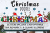 Christmas Doodle Alphabet Clipart SVG Bundle