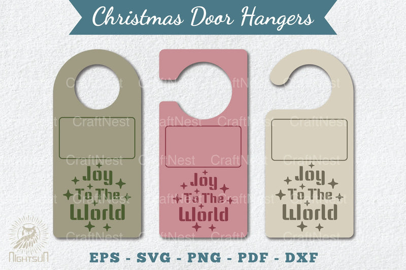 Christmas Door Hangers Set Template - Clipart Bundle - CraftNest - Digital Crafting and Art